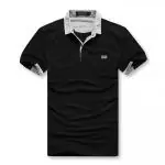 hugo boss  tee shirt classic coton hommes col haut m noir